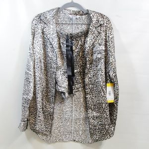 BB Dakota by Steve Madden Zebra Print Satin Finish Sleep Set Women's Size Medium